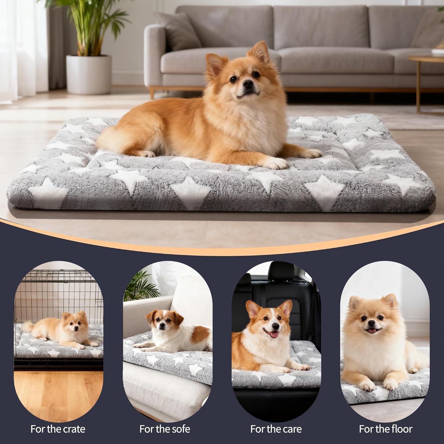 Dog Bed Mat – Soft & Comfortable Dog Kennel Pad for Crate – Durable Crate Bed & Mat for Dogs & Cats – Ideal for Crate, Kennel, and Home Use - Happypetzone.online - Image 4