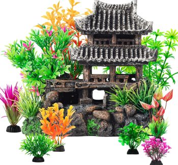 aquarium castle decoration