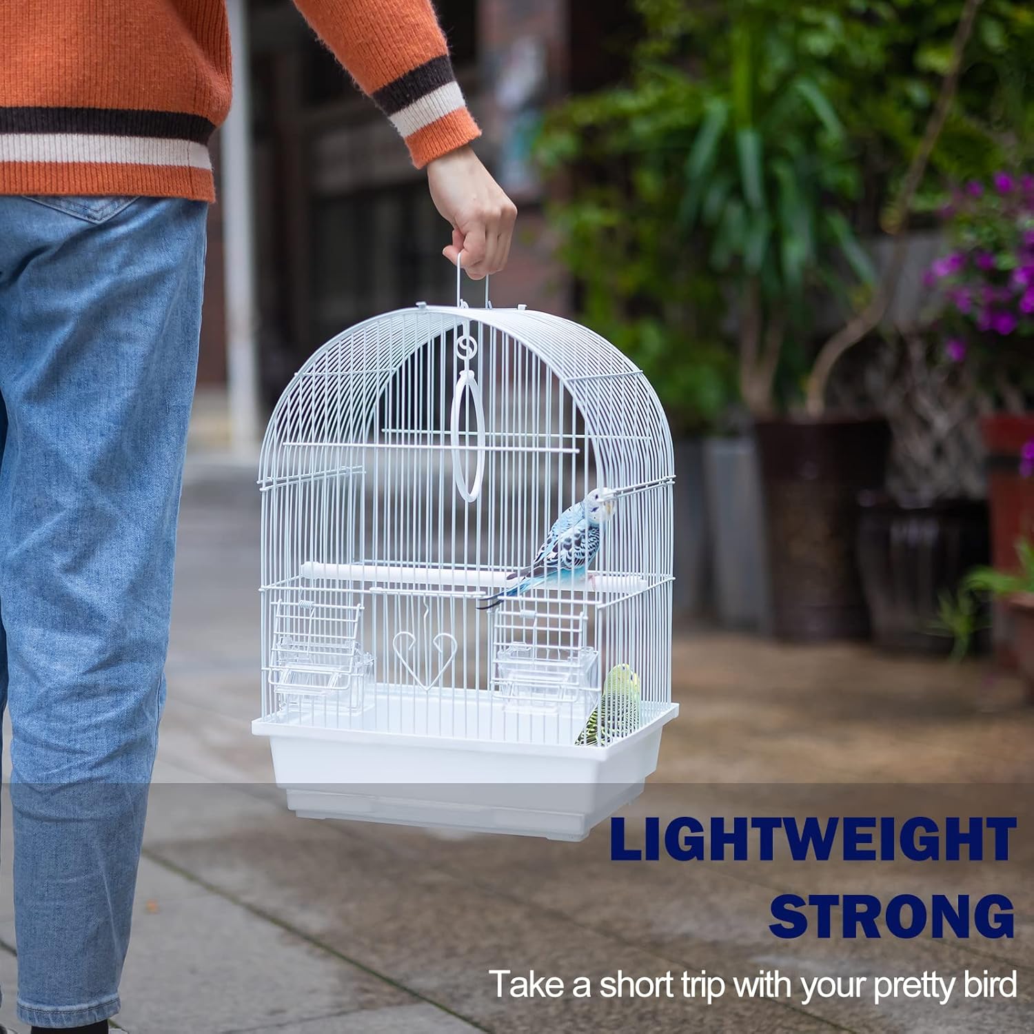 Small Bird Travel Cage - Lightweight Small Birds Starter Kit with Birdcages and Accessories Great for Parakeets Lovebirds Parrotlets Finches Canaries - Happypetzone.online - Image 2