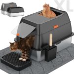 covered cat litter box