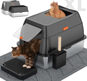 covered cat litter box