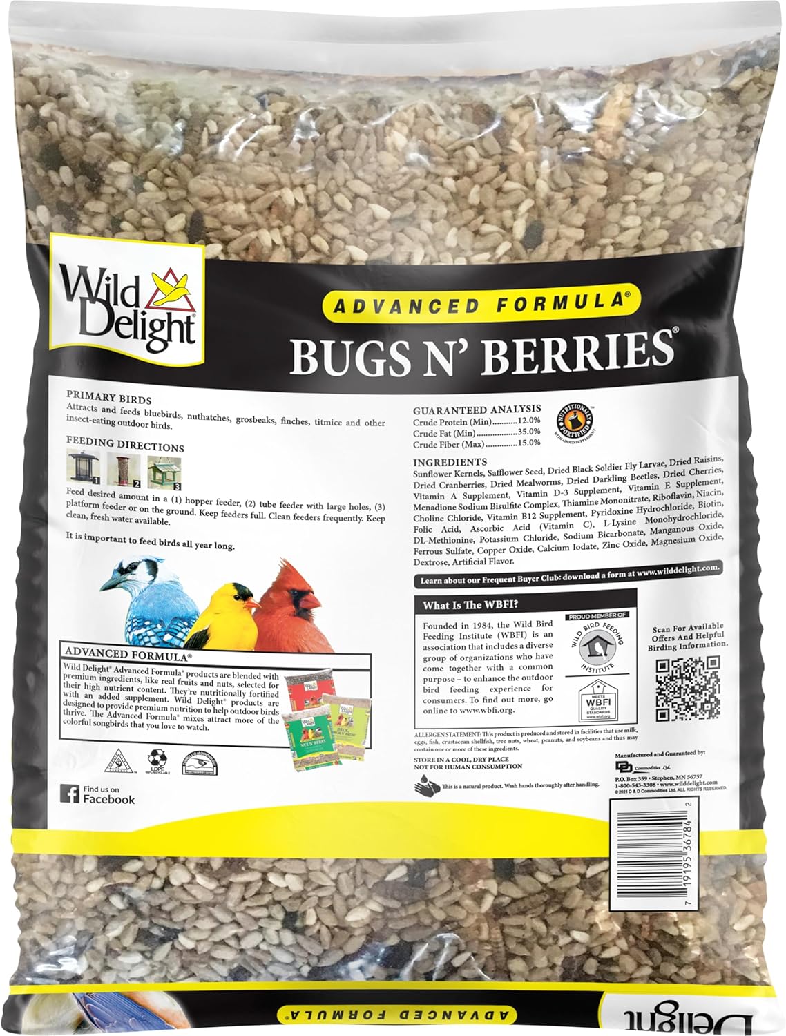 Wild Delight Advanced Formula Bugs N Berries Wild Bird Food 4.5 lbs - Happypetzone.online - Image 3