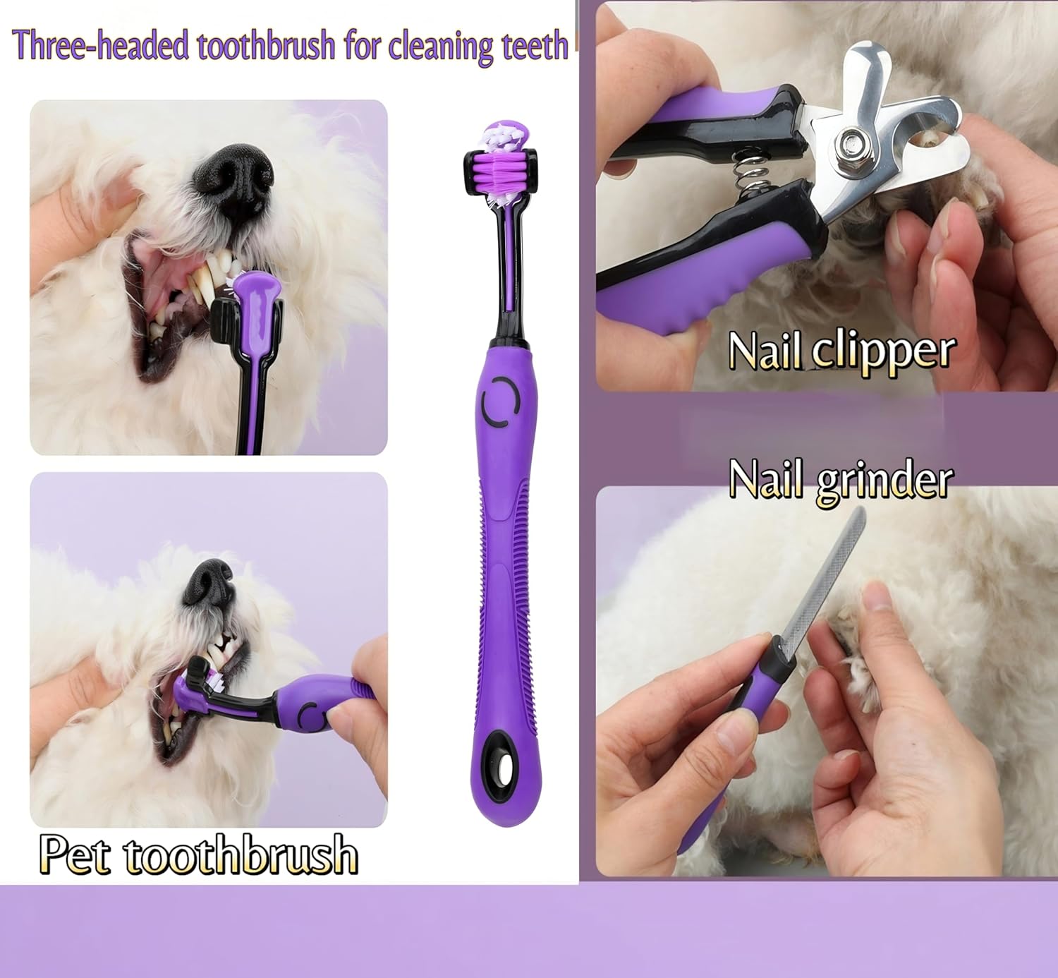 Pet Grooming Tools Kit-9 Packs Dog Cat Grooming Kit Dog Cat Grooming Supplies Dog Cat Brush Set Dog Nail Clippers and Cat Trimming Tools for Short and Long Hair Dog Cat Grooming - Happypetzone.online - Image 8