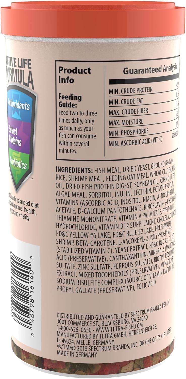 Tetra Goldfish Flakes, Nutritionally Balanced Diet For Aquarium Fish, Vitamin C Enriched Flakes, 7.06 oz - Happypetzone.online - Image 2