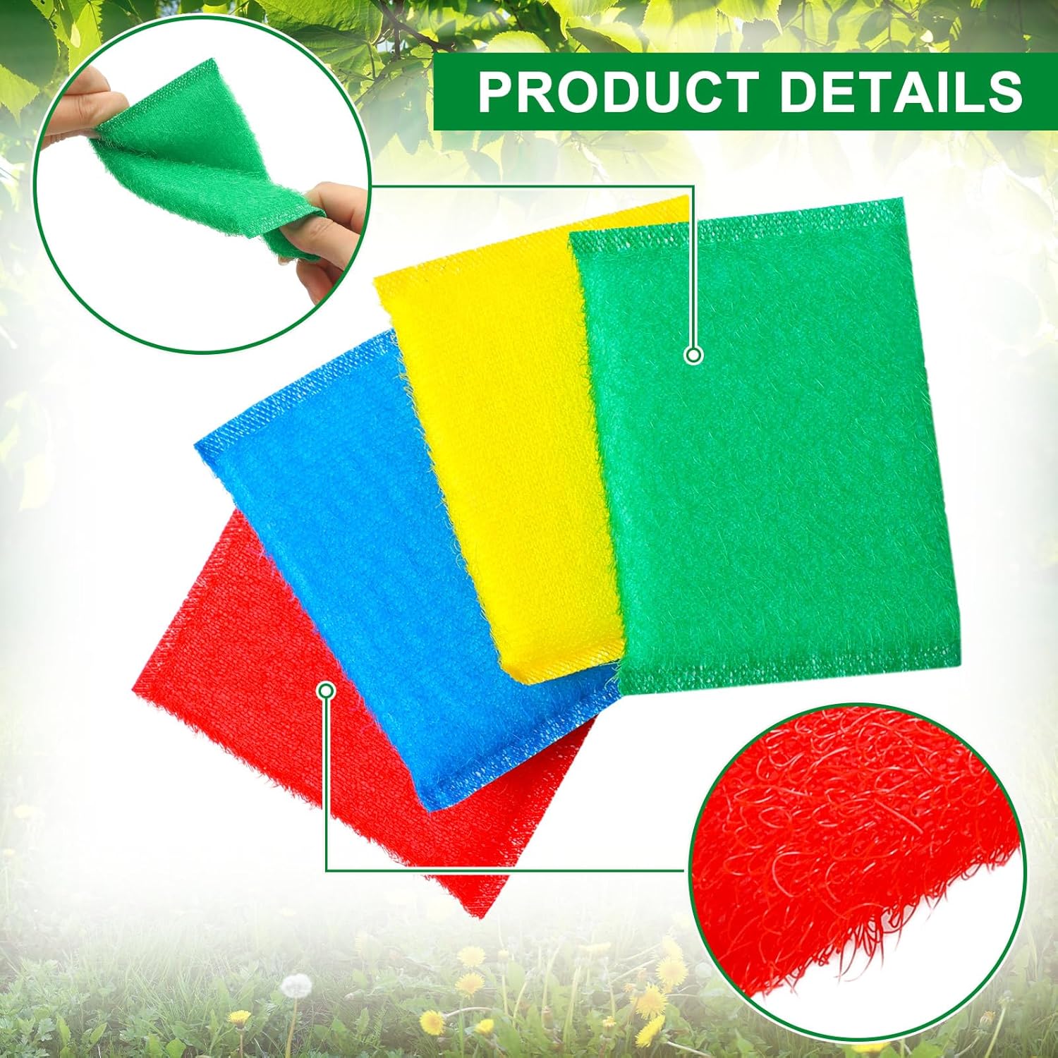6 Pack Pet Cleaning Supplies Cage Saver Scrub Pad for Bird Rabbit Parakeet Guinea Pig Cleaning Cage Aquarium - Happypetzone.online - Image 3