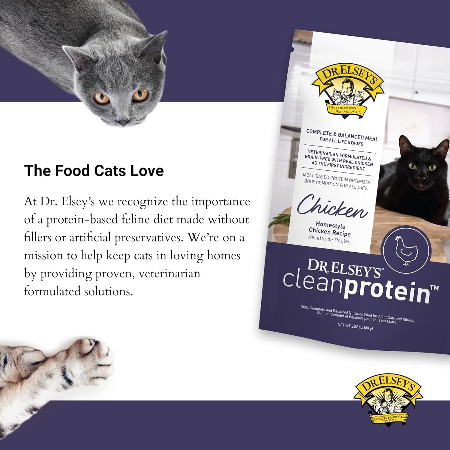 Dr. Elsey's Clean Protein Chicken Home Style Recipe All-Meat Pouch (Pack of 12) - Happypetzone.online - Image 7
