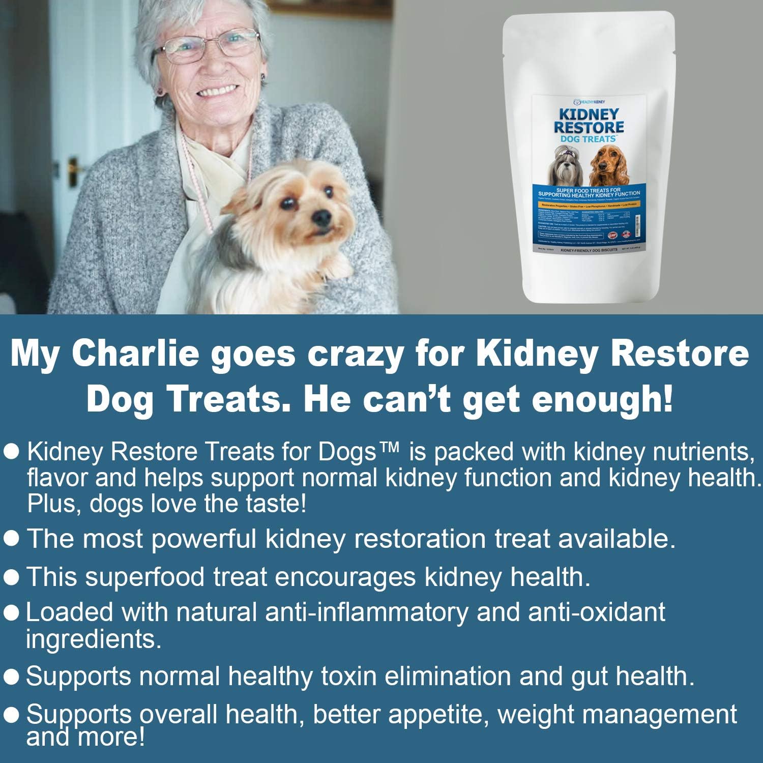 Kidney Restore Dog Treats with Hard Copy Special Report Kidney Support Chew Biscuit Cleanse Renal Canine Cookie for Kidneys - Happypetzone.online - Image 4
