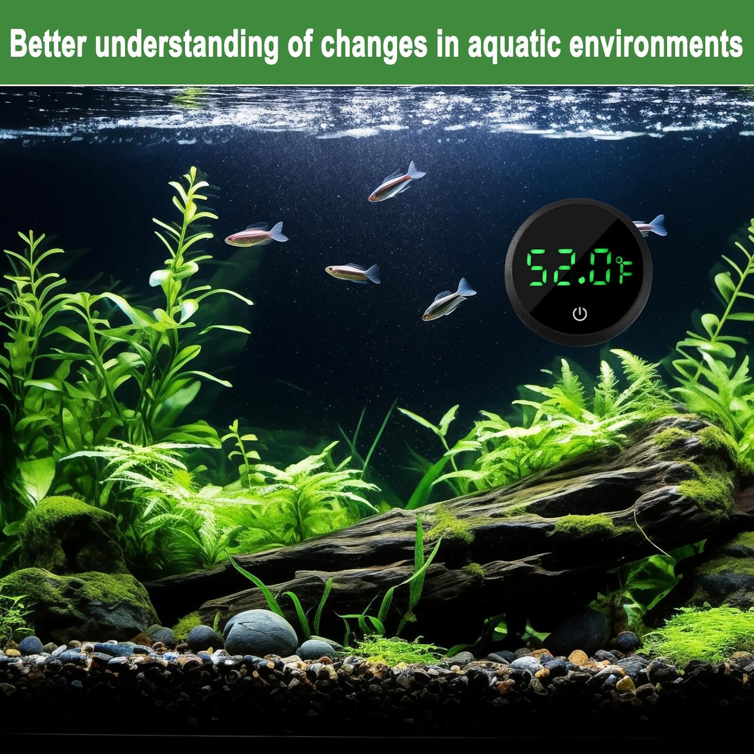 Aquarium Thermometer Digital Fish Tank Thermometer Led Display Fish Tank Temperature Gauge Accurate Thermometer to ±1℉ for Betta Axolotl Turtle Tank (with Spare Battery) - Happypetzone.online - Image 7