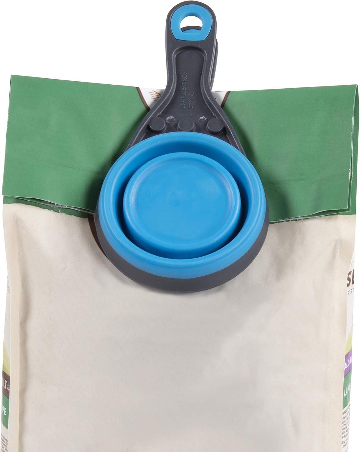 Dexas Pets Collapsible KlipScoop Collapsible Dry Dog Food Scoop and Dog Food Bag Clip, 1 Cup Capacity, Pro Blue - Happypetzone.online - Image 5
