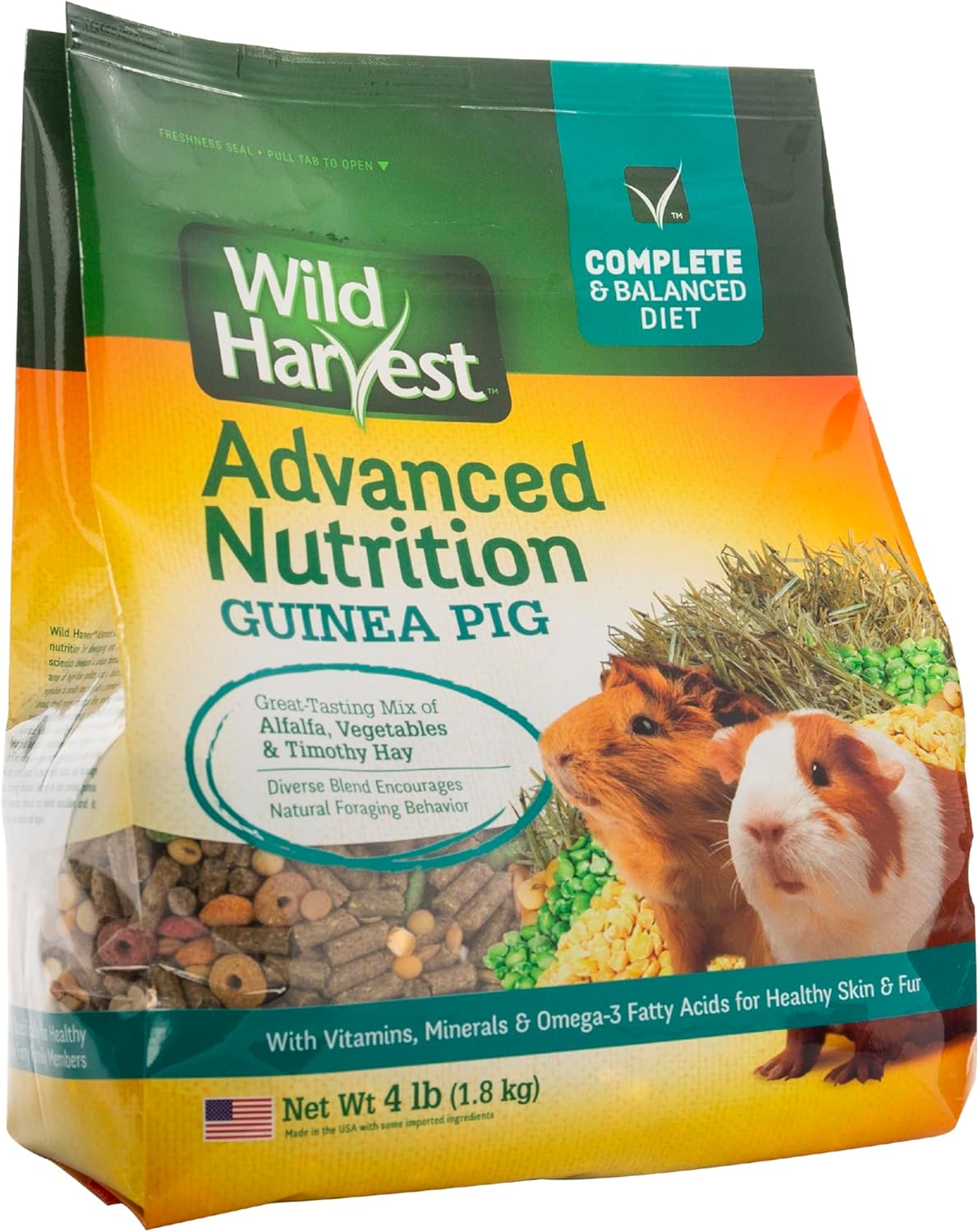 Wild Harvest Advanced Nutrition Guinea Pig, 4 Pounds, Complete And Balanced Diet - Happypetzone.online - Image 4