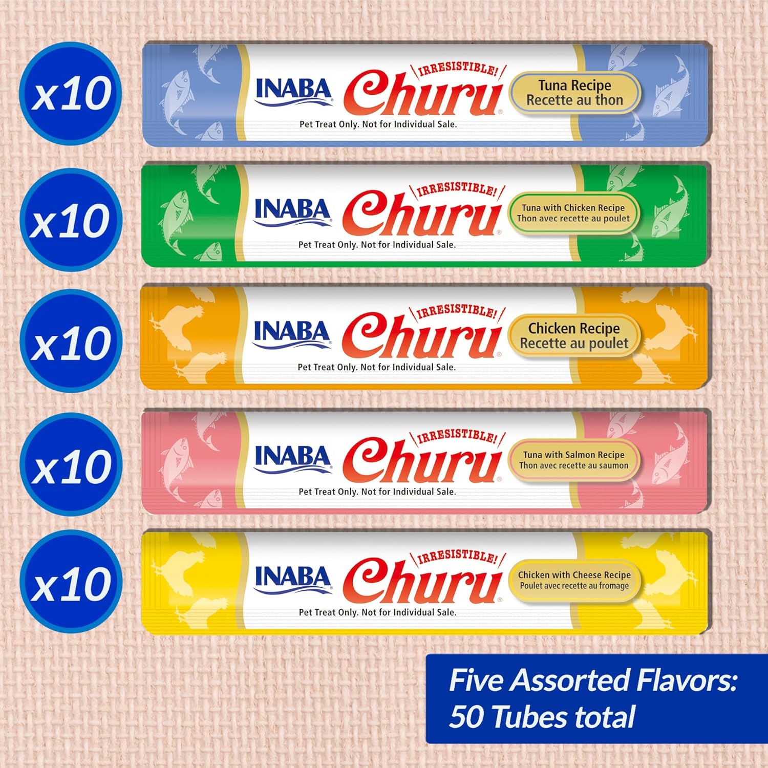 INABA Churu Cat Treats, Grain-Free, Lickable, Squeezable Creamy Purée Cat Treat/Topper with Vitamin E & Taurine, 0.5 Ounces Each Tube, 50 Tubes, Tuna & Chicken Variety - Happypetzone.online - Image 6