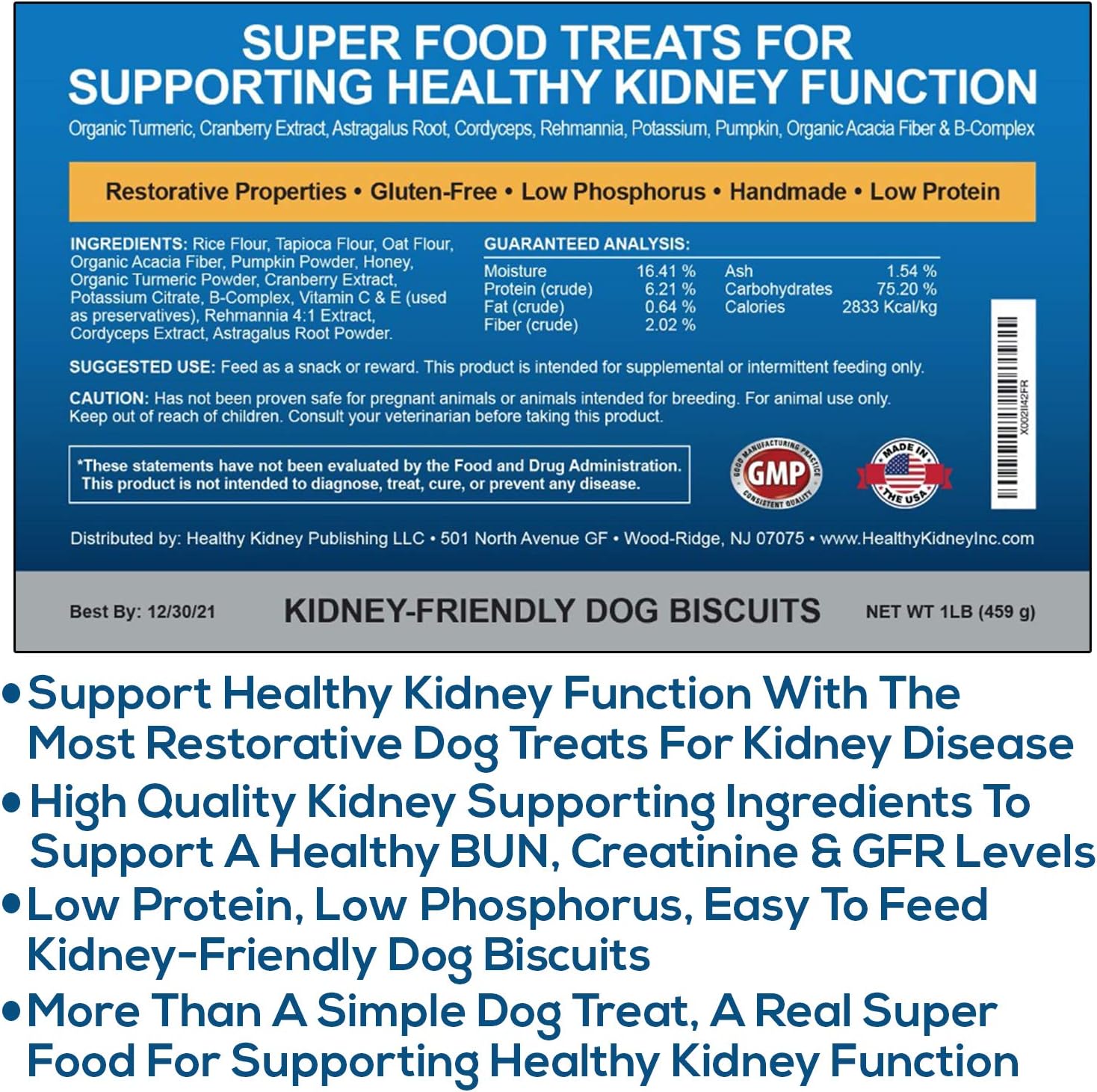 Kidney Restore Dog Treats with Hard Copy Special Report Kidney Support Chew Biscuit Cleanse Renal Canine Cookie for Kidneys - Happypetzone.online - Image 2