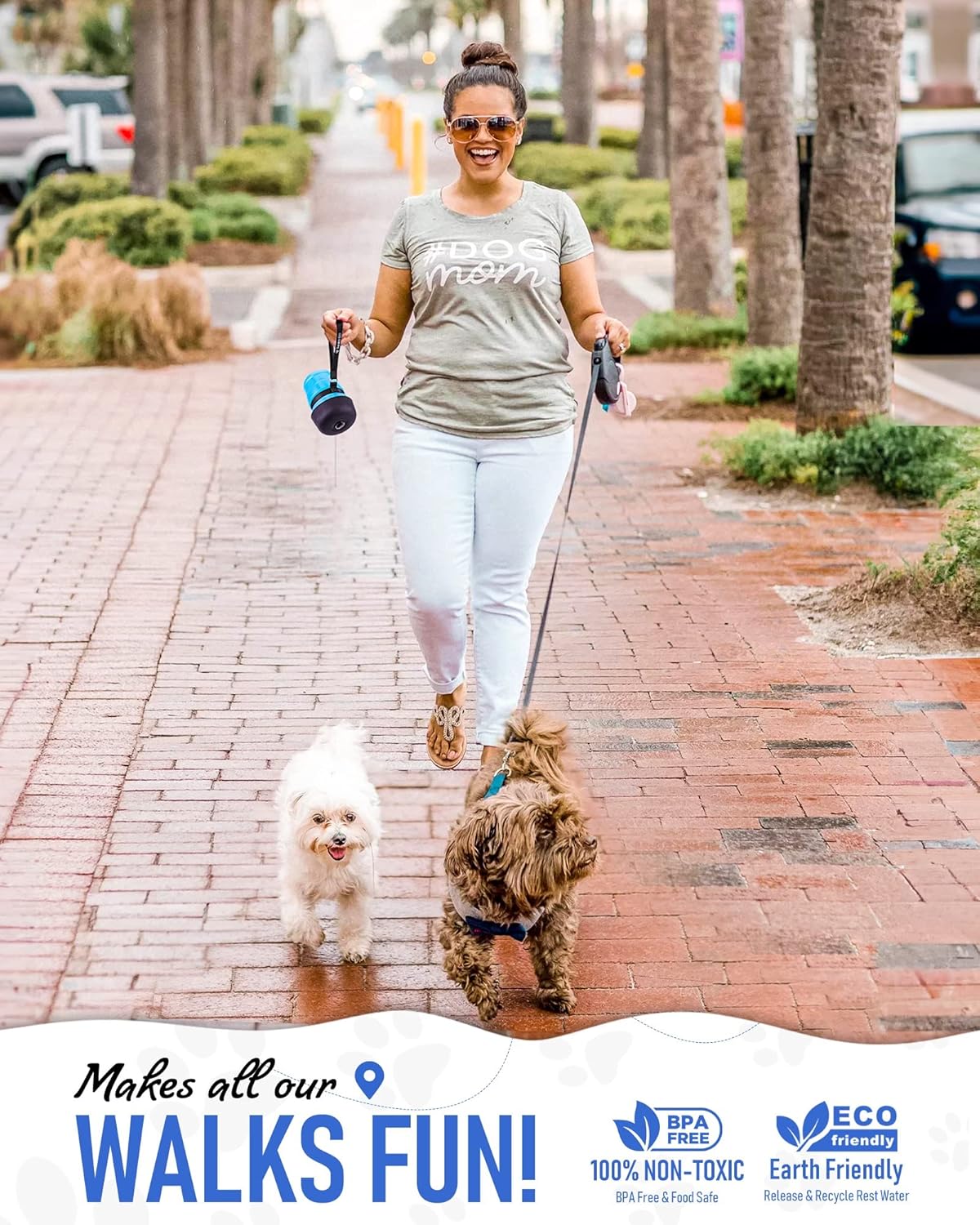 lesotc Dog Water Bottle, Portable Water Dispenser with Bowl, Leak Proof Pet Travel Squeeze Bottle, Puppy Essentials Dog Stuff Accessories for Outdoor Walking, Hiking, Camping - Happypetzone.online - Image 2