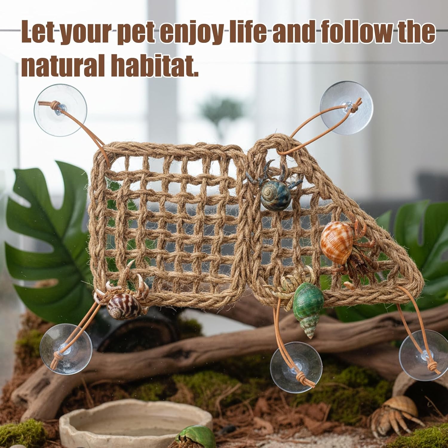 3PC Reptile Hammock, Bearded Dragon Hammock, Climbing Set with Wooden Ladder, Ideal for Reptile Habitat Enrichment, Includes Triangle and Square Pads for Lizards, Geckos, Tortoises - Happypetzone.online - Image 6