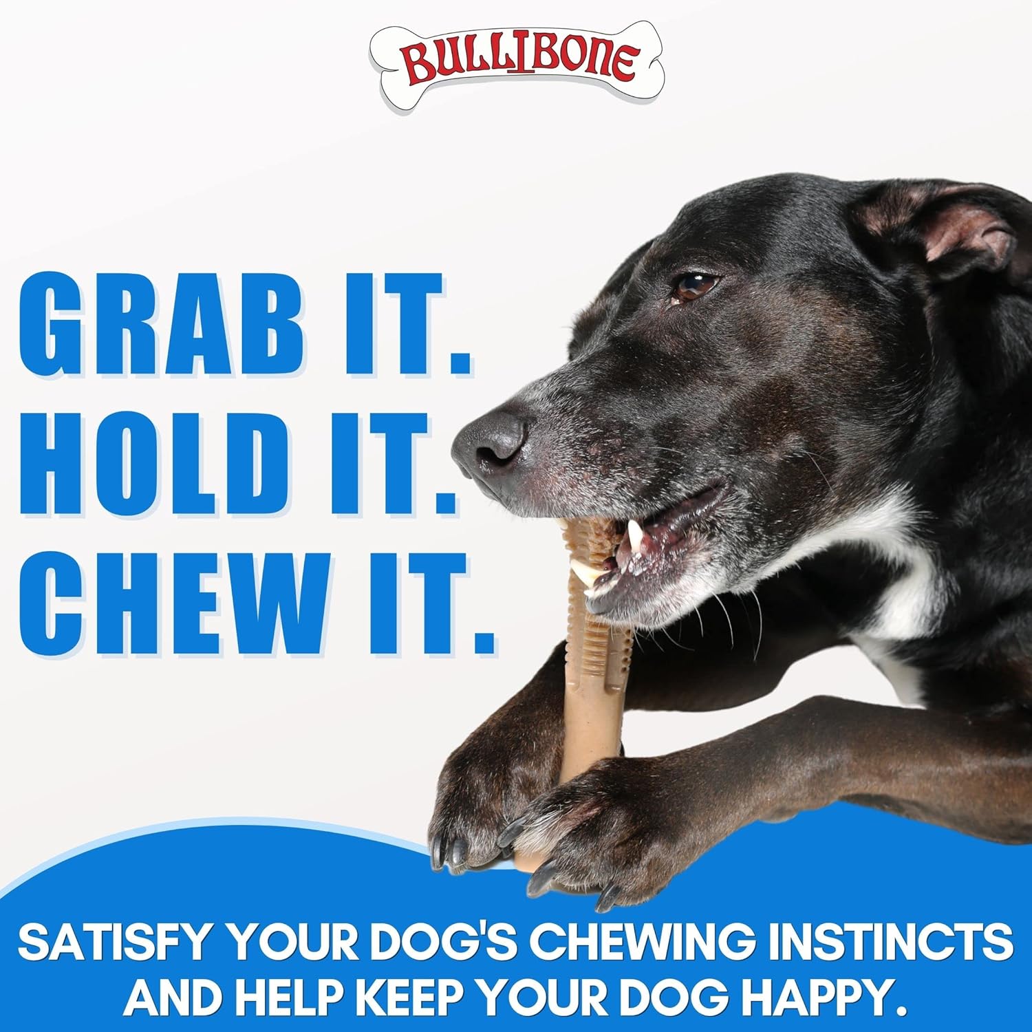 Bullibone SuperBrush Dog Dental Chew Toy for Large Breeds - Long Lasting Nylon Toothbrush Stick for Teeth Cleaning, Rawhide Free, Made in USA, Apple Cinnamon - Happypetzone.online - Image 7