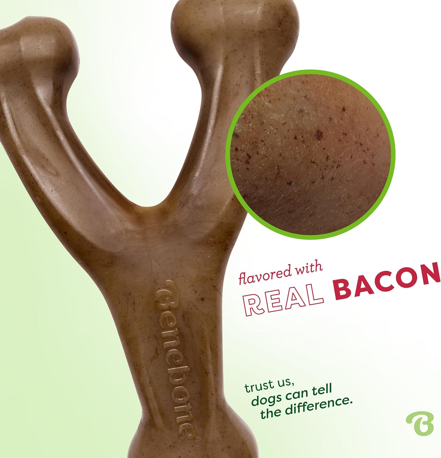 Benebone Wishbone Durable Dog Chew Toy for Aggressive Chewers, Made in USA, Large, Real Bacon Flavor - Happypetzone.online - Image 2
