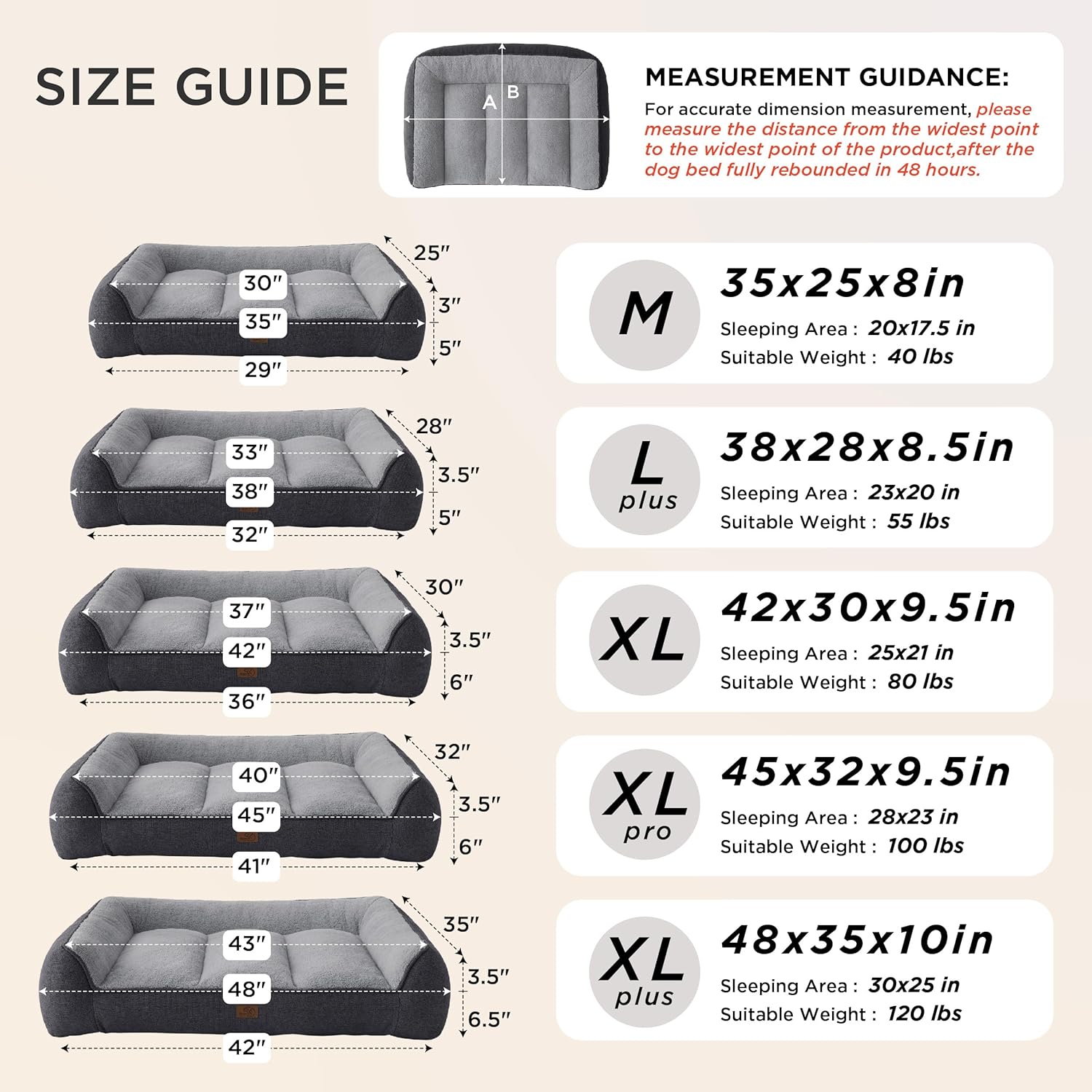 Bedsure SupportMax™ XL Orthopedic Dog Beds Large Sized Dog - As Seen on TV Extra Thick Supportive Dogs Couch with Waterproof Washable Cover, Extra Large Comfort Pet Sofa with Soft Sherpa, Grey, 42" - Happypetzone.online - Image 4
