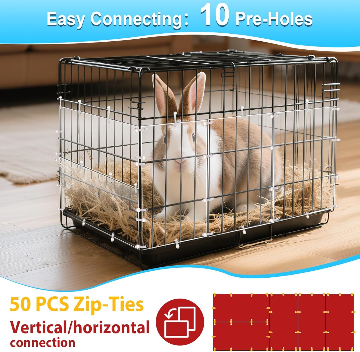 Harhana Cage-Guard, 6 Packs Clear Transparent Pet Cage Protector, Chew-Proof Barrier for Hamster, Rabbit, Bird Cages, DIY Customizable Edge Cover to Protect Wires & Prevent Mess - Happypetzone.online - Image 6