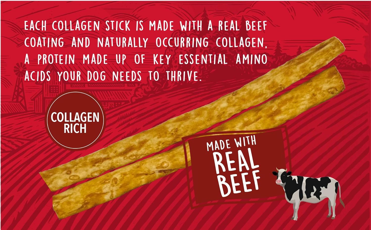 Rewardables | Healthy Chewers | Natural Collagen and Beef Sticks for Dogs | 100 Count | High Protein and Limited Ingredient Dog Chews - Happypetzone.online - Image 2