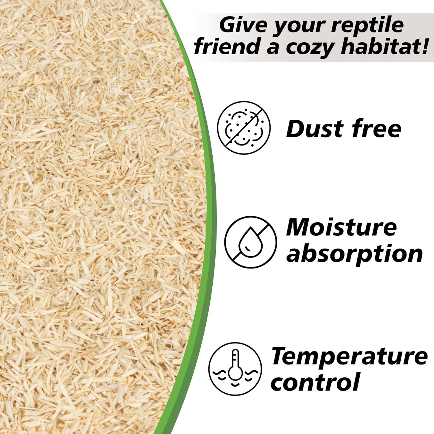 Sukh 14OZ Natural Aspen Shavings Reptile Bedding, Soft Wood Shavings Terrarium & Tank Substrate, Nesting Material for Snake, Lizard, Tortoise, Small Animal, Rabbit, Chicken & Bird - Happypetzone.online - Image 2
