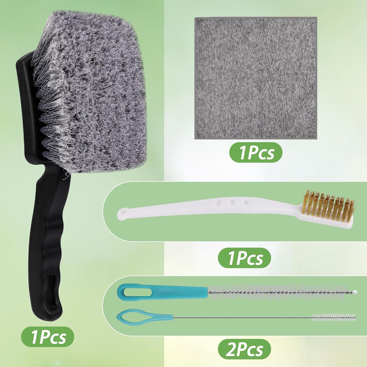 5Pcs Bird Bath Brush Kit, Larbeti 1P Hard Silk Bristle Bird Bath Cleaner Brush, 2P Hummingbird Feeder Cleaning Scrub, 1P Steel Wire Scrub, 1P Clean-Cloth to Hummingbird Feeders, Bath Feeder - Happypetzone.online - Image 6