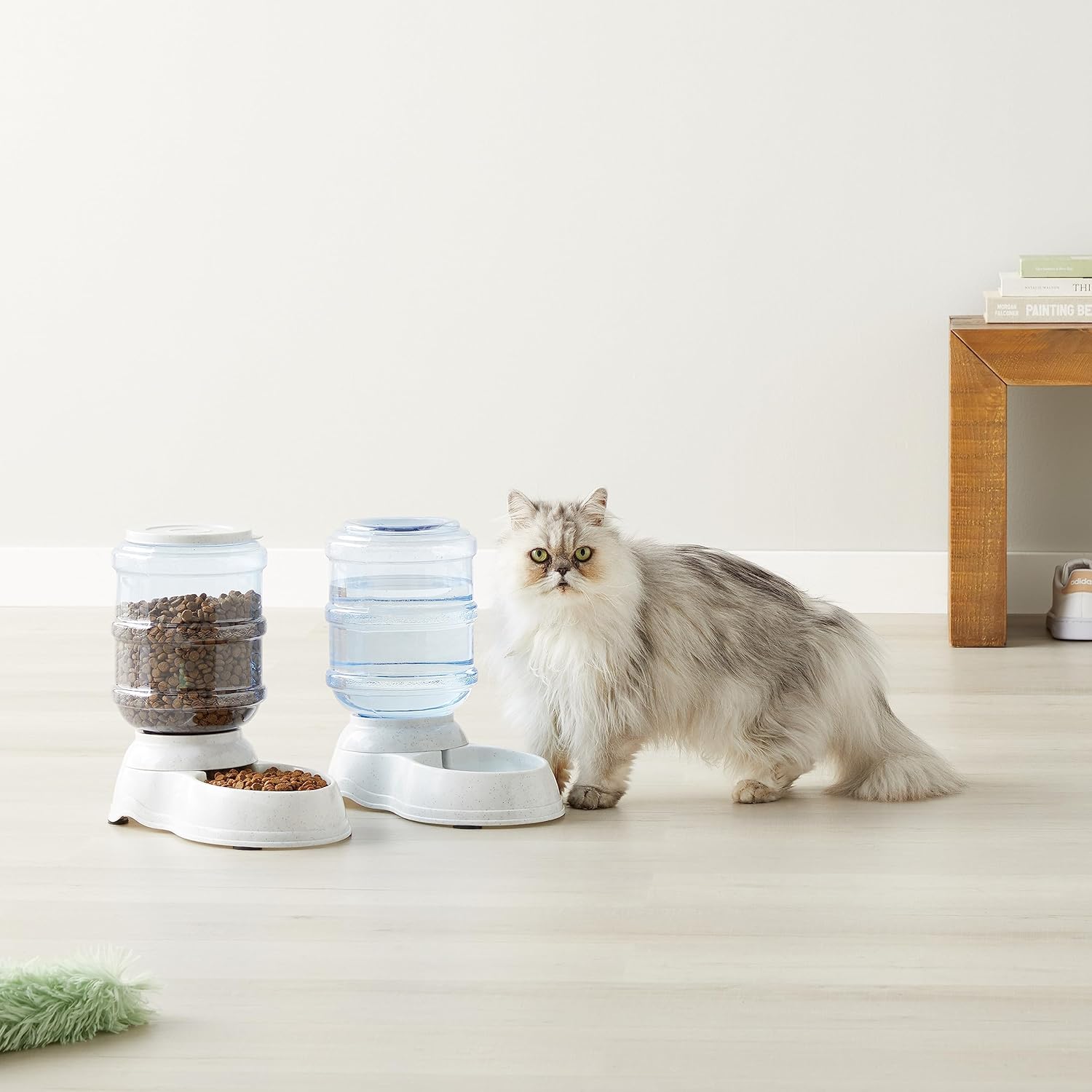 Amazon Basics Automatic Pet Water Dispenser and Gravity Food Feeder Set for Cat and Dog, Easy to Clean, 6-Pound Food Capacity, 1-Gallon, Small, Gray, Pack of 2 - Happypetzone.online - Image 8