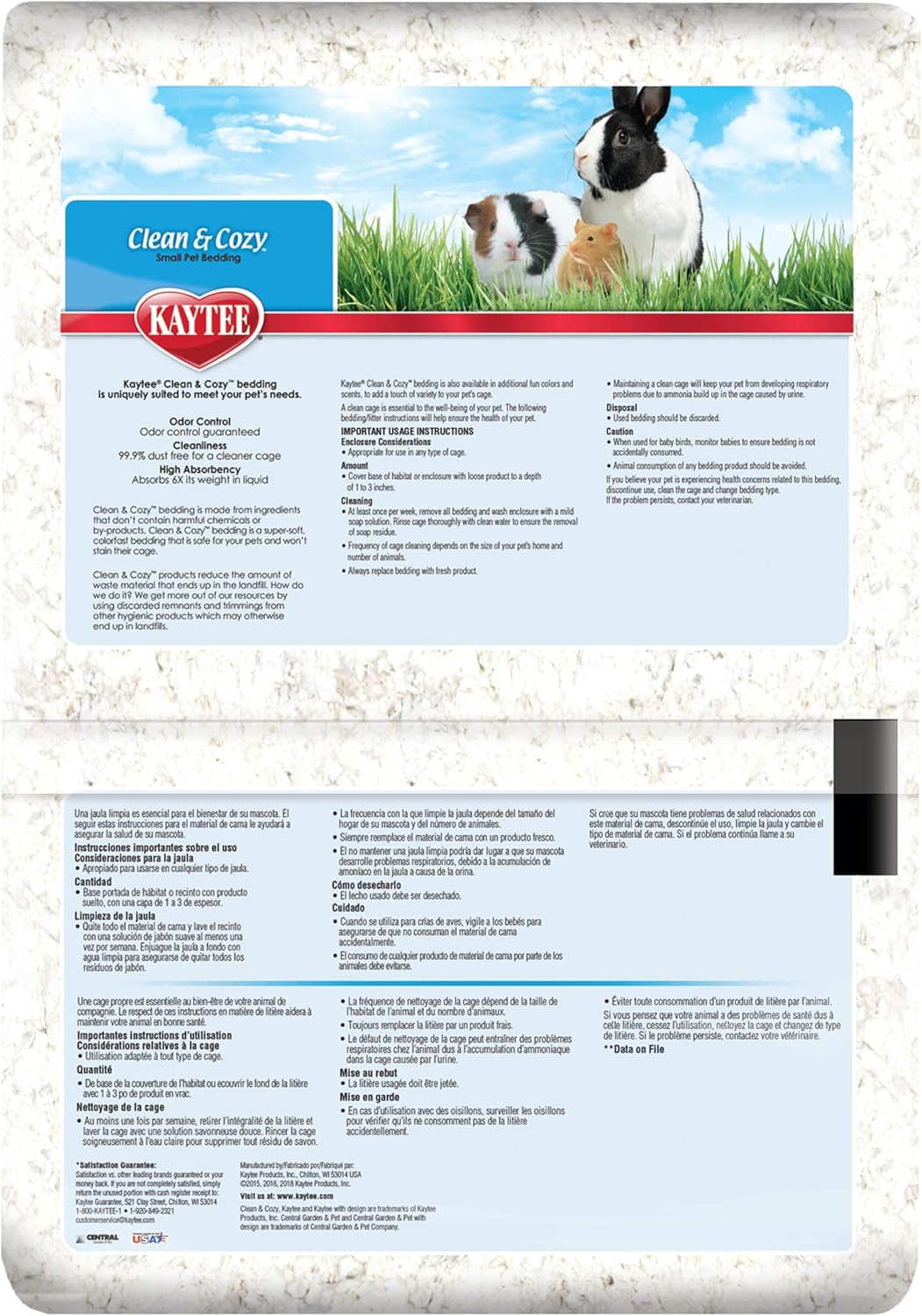 Kaytee Clean & Cozy White Paper Bedding, Made for Small Animals, 100 Liters, Pack of 2 - Happypetzone.online - Image 8