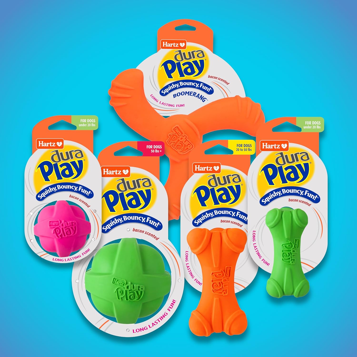 Hartz DuraPlay Bacon Scented Dog Toys, Small (Assorted Color) - Happypetzone.online - Image 8