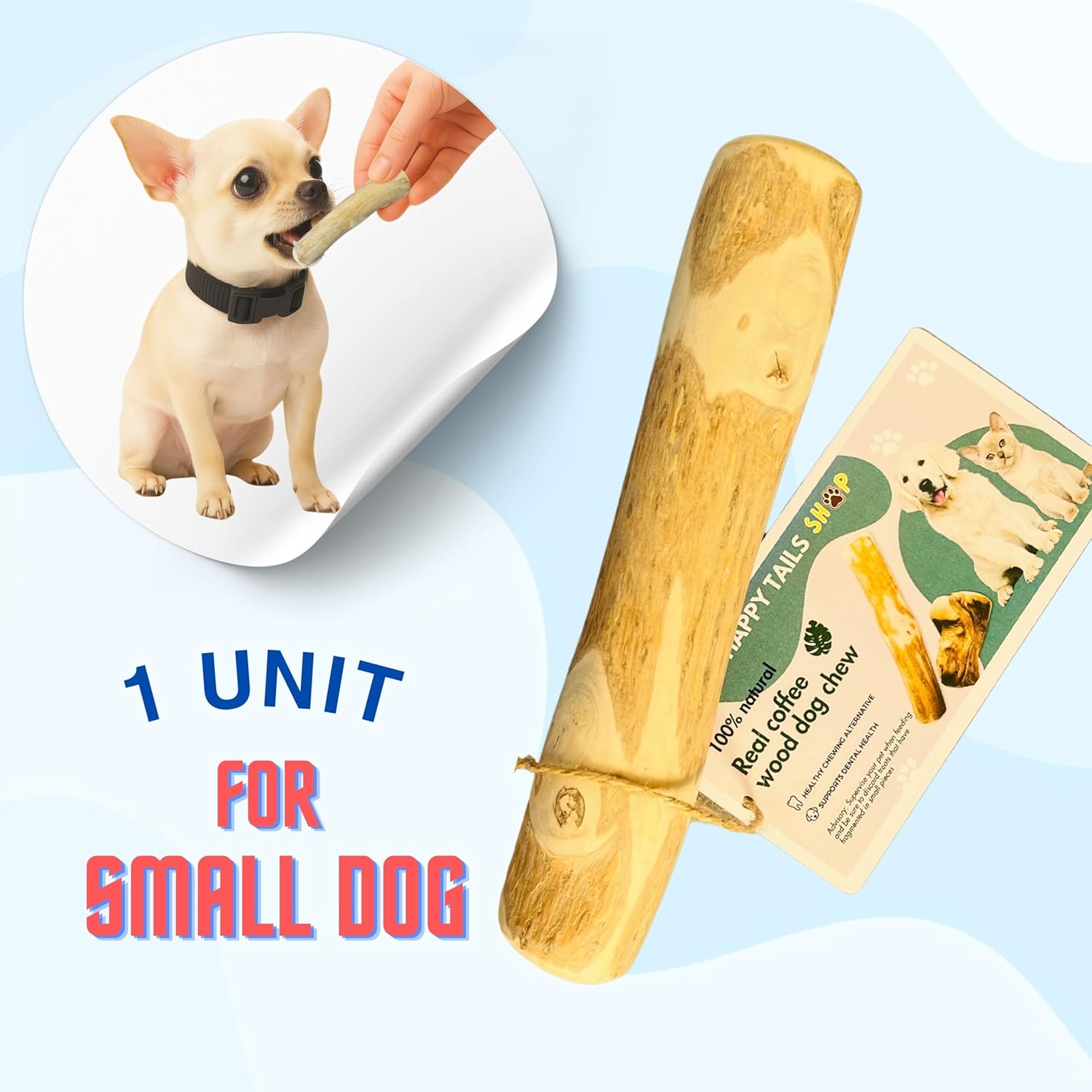 Coffee Wood Dog Chew Stick Toy for Dog, Made from Real Coffee Wood, Sticks for Pets, Safe Dental Cleaning Chews, Pets Health, Teeth Cleaning and Relieve Stress (Small) - Happypetzone.online - Image 9