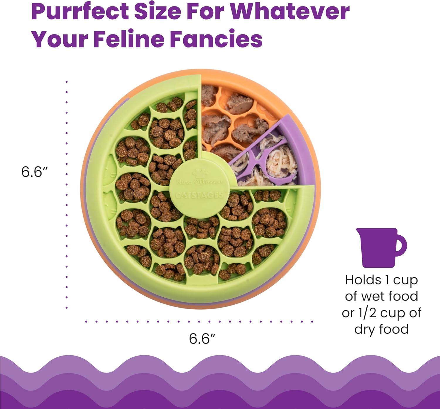 Catstages Kitty Lickin' Layers Interactive Cat Slow Feeder Treat Puzzle Toy, Dry or Wet Food, Mental Stimulation, Foraging Toy with 80+ Compartments - Happypetzone.online - Image 5