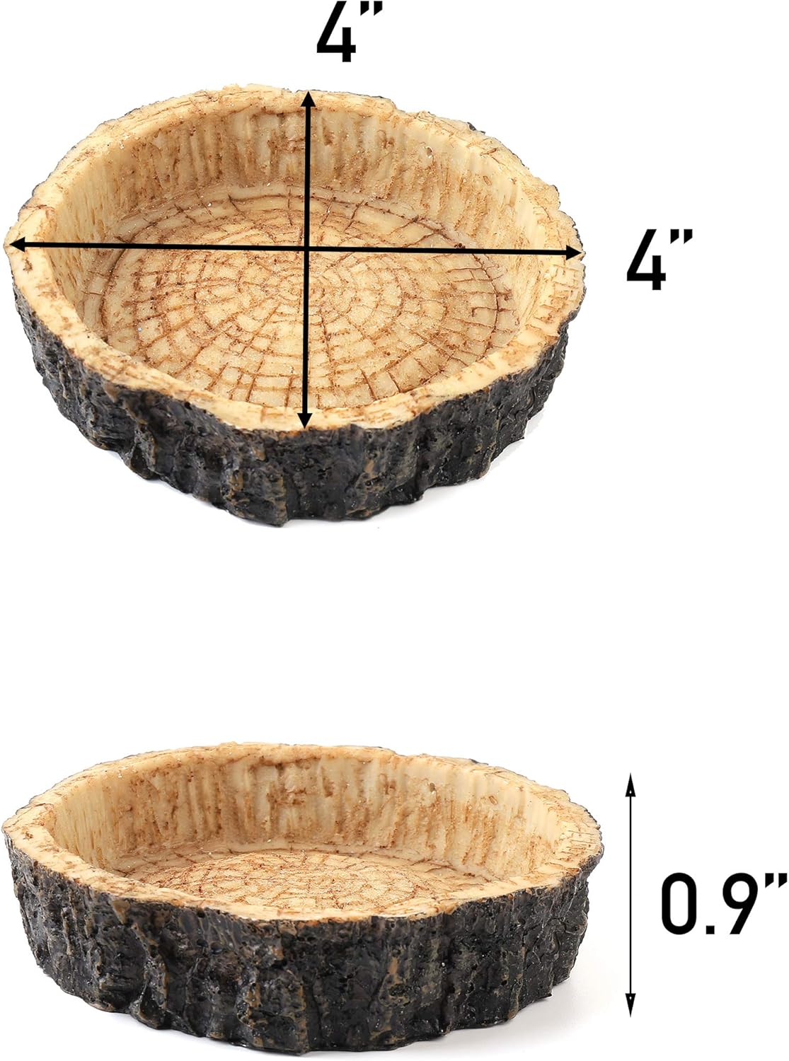 CalPalmy 2 Pack Reptile Water and Food Bowls, Novelty Food Bowl for Lizards, Young Bearded Dragons, Small Snakes and More - Made from BPA-Free Plastic - Happypetzone.online - Image 3