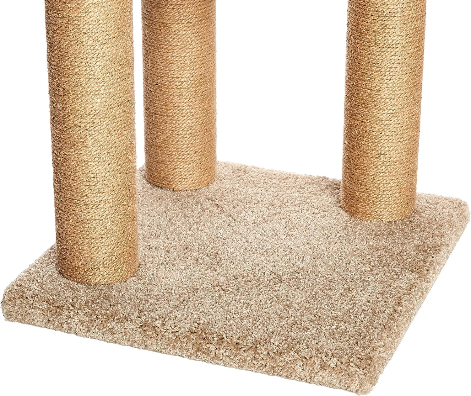 Amazon Basics Cat Tree - Multi-Level Climbing Activity Tower with Jute Rope Scratching Posts for Indoor Cats & Kittens, Medium (31.5"H), Beige - Happypetzone.online - Image 5