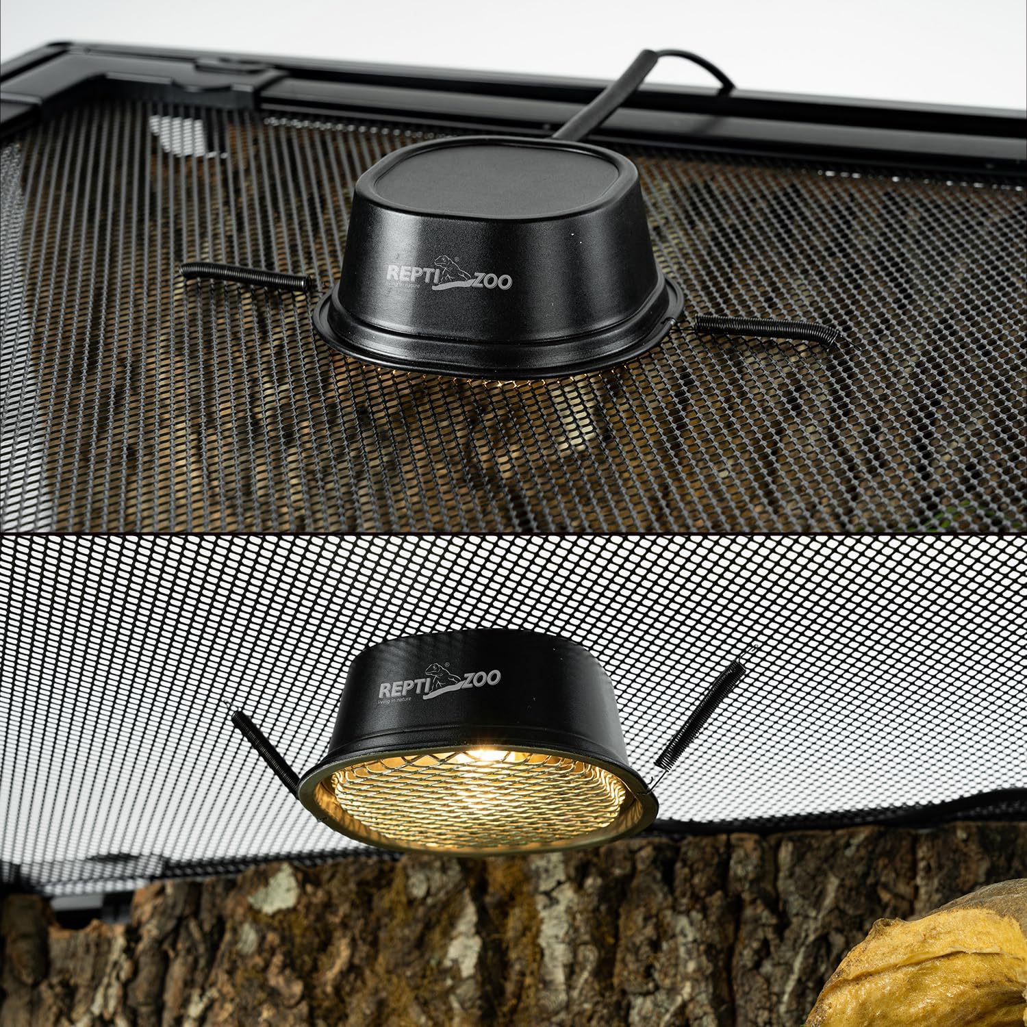 G9 Reptile Heat Lamp Bulb and Light Fixture with Safety Mesh, G9 Mini Heat Bulb 50W Warm White, UVA Reptile Heat Lamp and Basking Lampshade for Bearded Dragon Gecko Turtle Lizard Snake - Happypetzone.online - Image 5