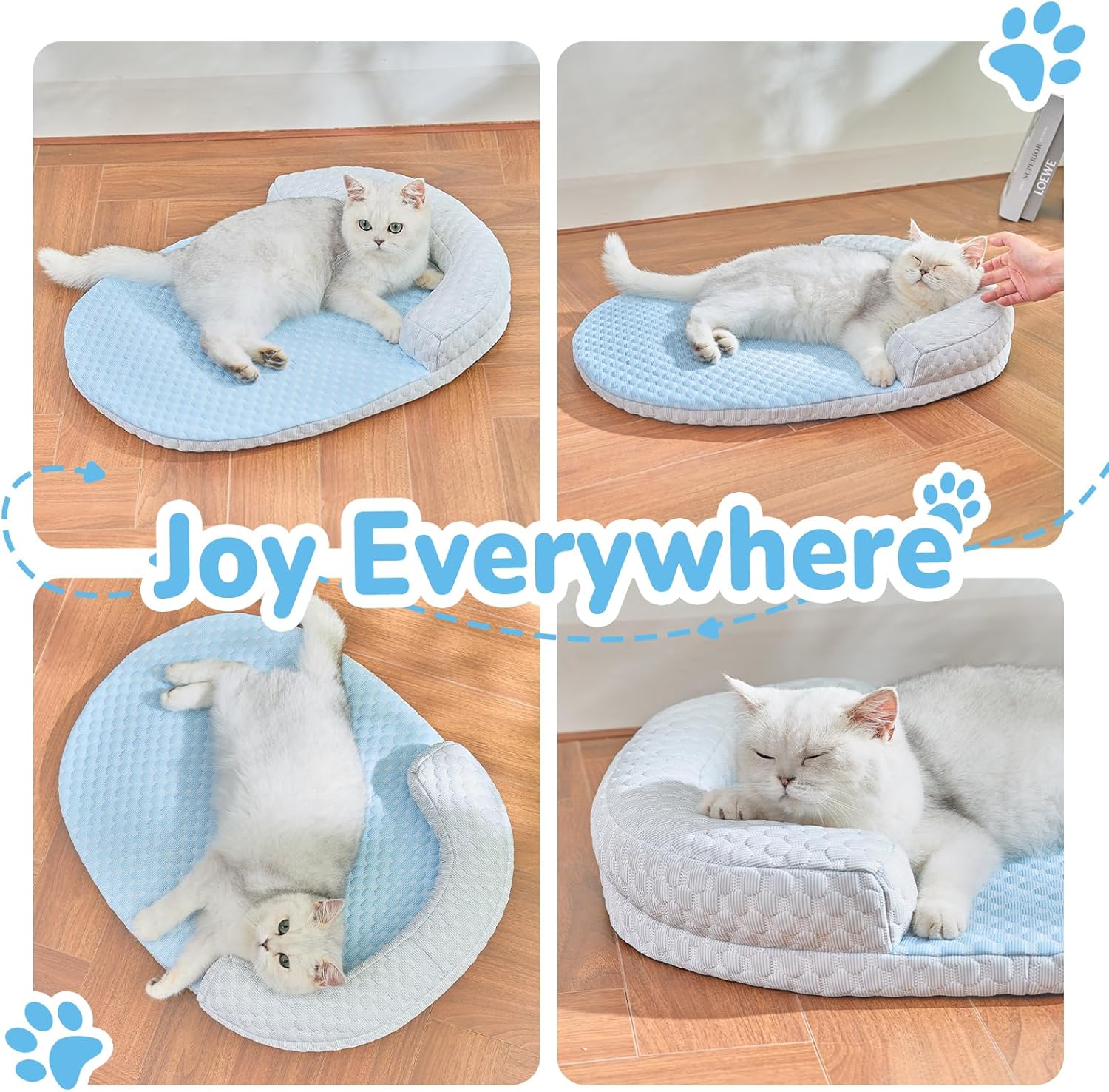 CATISM Cat Cooling Mat - Pet Bed Mat for Cats or Small Dogs, Cat Bed Cat Sleeping Beds with Pillow Soft and Comfortable, Cozy Pad Washable, Non-Slip Bottom Removable - Happypetzone.online - Image 7