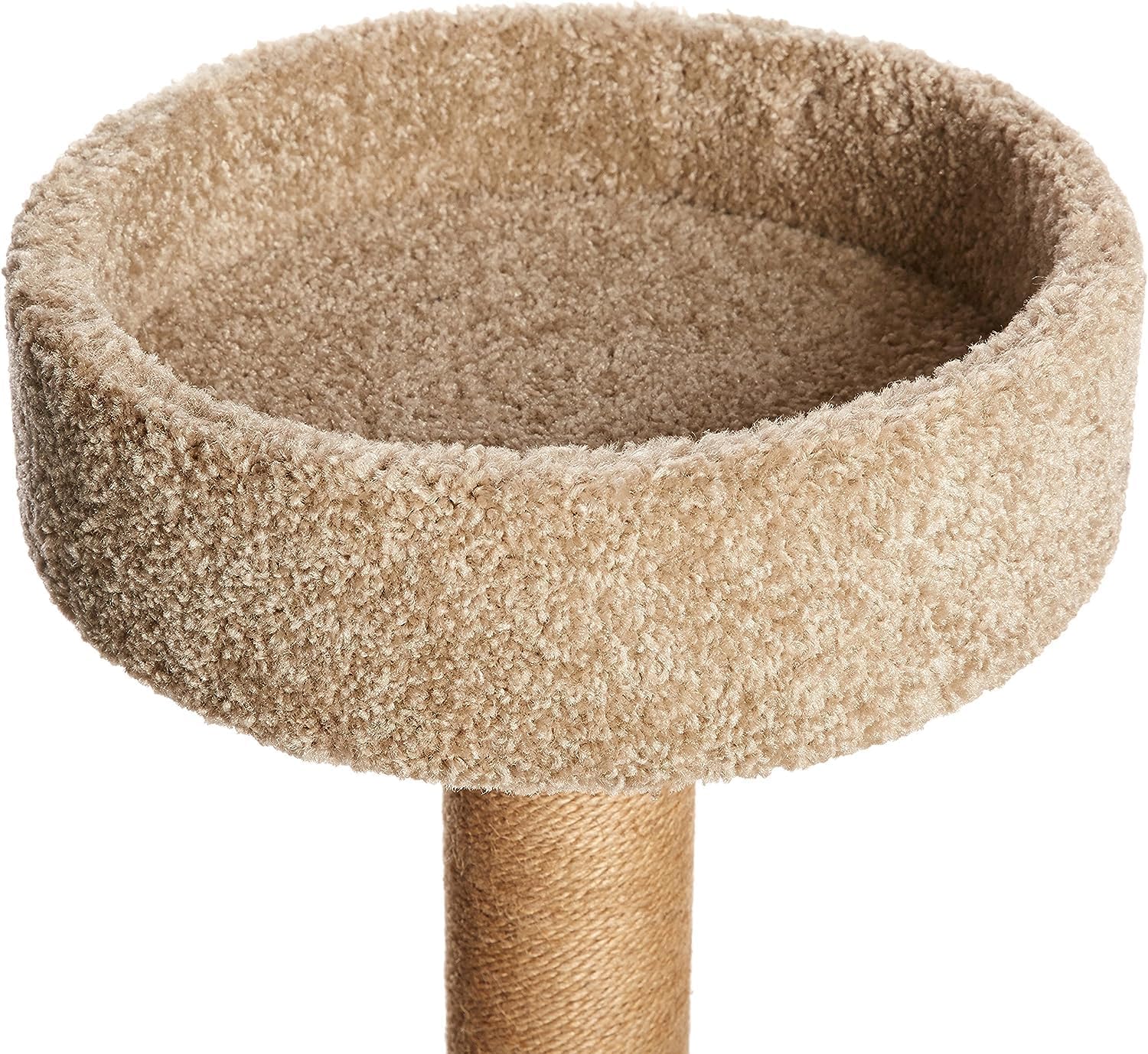 Amazon Basics Cat Tree - Multi-Level Climbing Activity Tower with Jute Rope Scratching Posts for Indoor Cats & Kittens, Medium (31.5"H), Beige - Happypetzone.online - Image 4