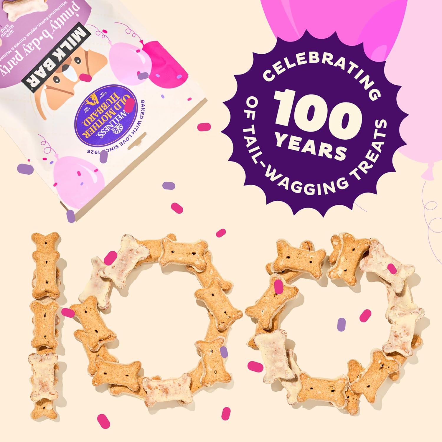 Wellness Old Mother Hubbard Milk Bar P'Nutty B-Day Party Dog Biscuits, Natural Treats, Peanut Butter Flavor with Birthday Icing, 10 oz Bag - Happypetzone.online - Image 4