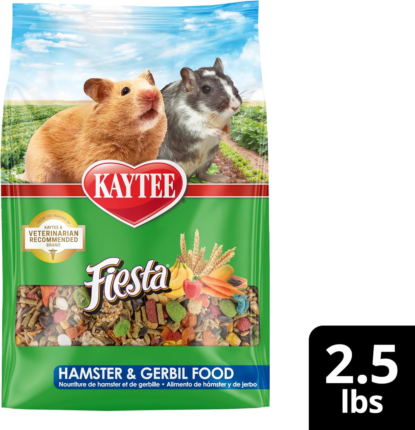 Kaytee Fiesta Hamster & Gerbil Food, Nutritious and Fun Blend, Supports Dental Health and Digestion, 2.5 pounds - Happypetzone.online - Image 12
