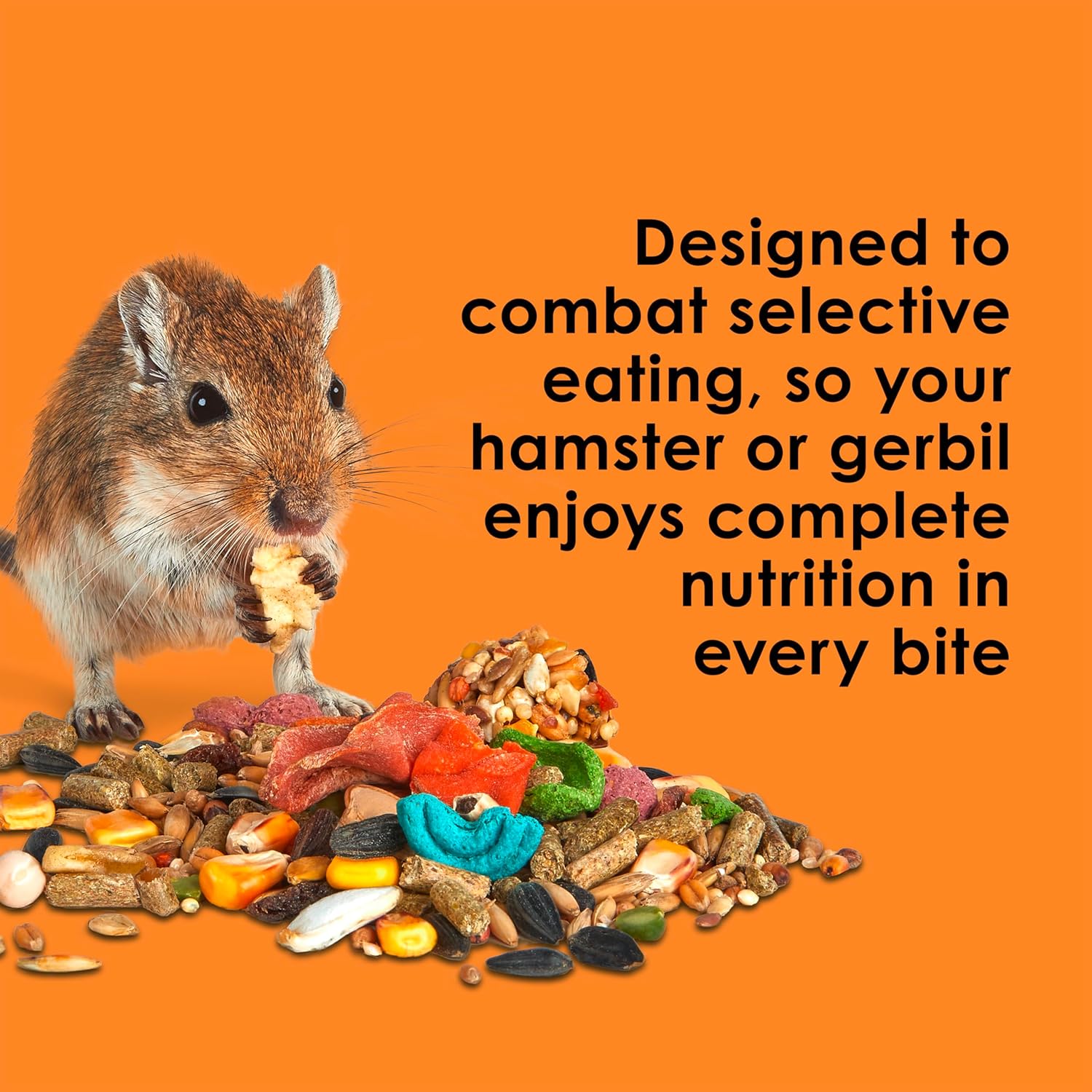 Kaytee Fiesta Hamster & Gerbil Food, Nutritious and Fun Blend, Supports Dental Health and Digestion, 2.5 pounds - Happypetzone.online - Image 4