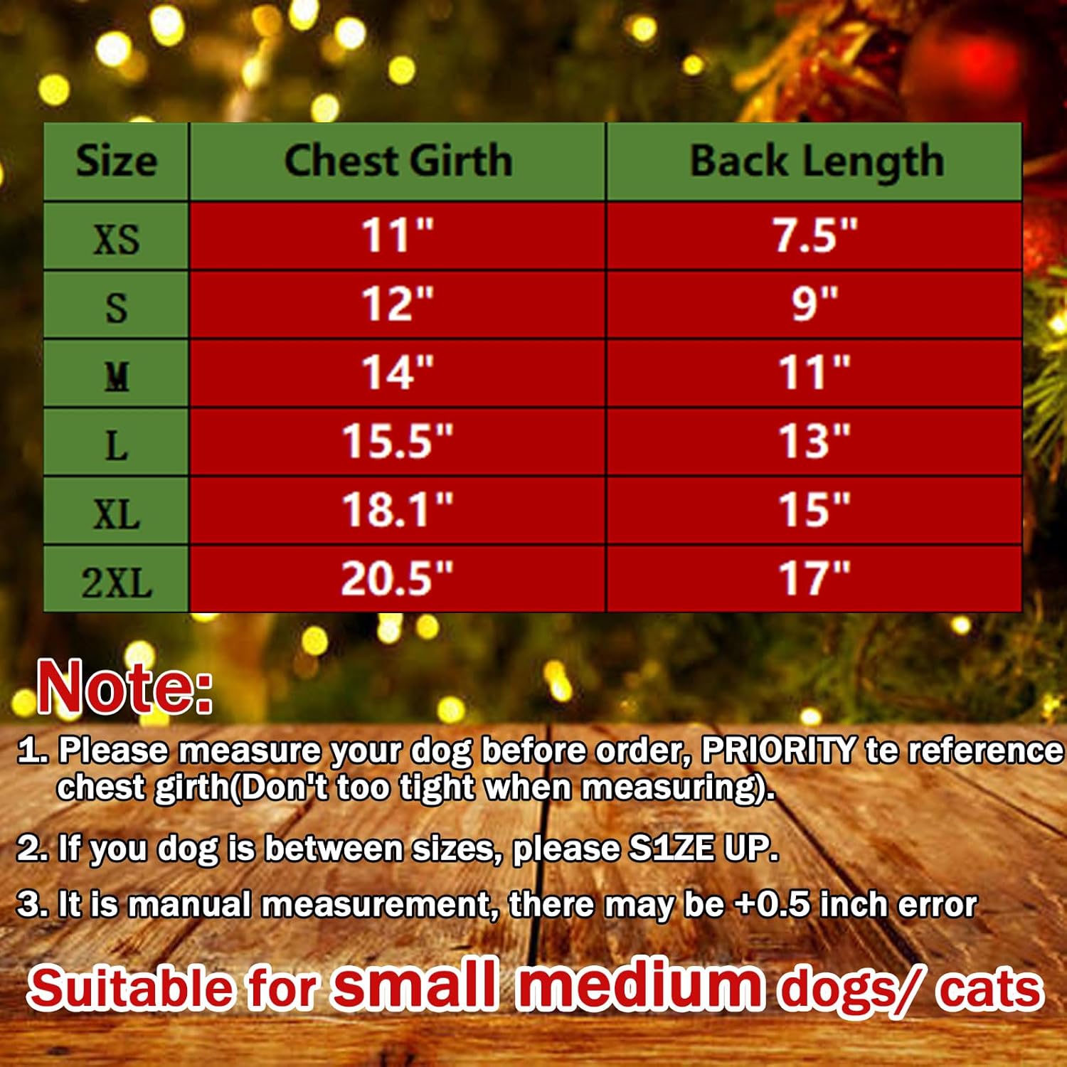 Dog Christmas Costumes, Pet Cold Weather Sweater Coat, Puppy Santa Claus Reindeer Outfit Winter Hoodie Warm Vest Clothes, Jumpsuit Apparel for Small Medium Dogs Cats Party Cosplay (Medium, Red) - Happypetzone.online - Image 2