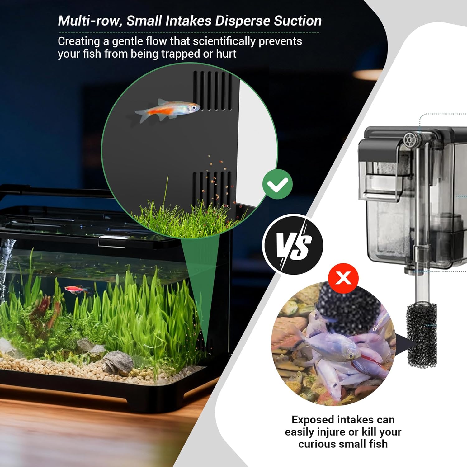 3.5 Gallon Betta Fish Tank, All in One Aquarium Starter Kits with Back Filter, Adjustable Pump, 25W Heater, LED Thermometer, LED Light with Timer & Water Changer Kit, for Mom Wife - Happypetzone.online - Image 3