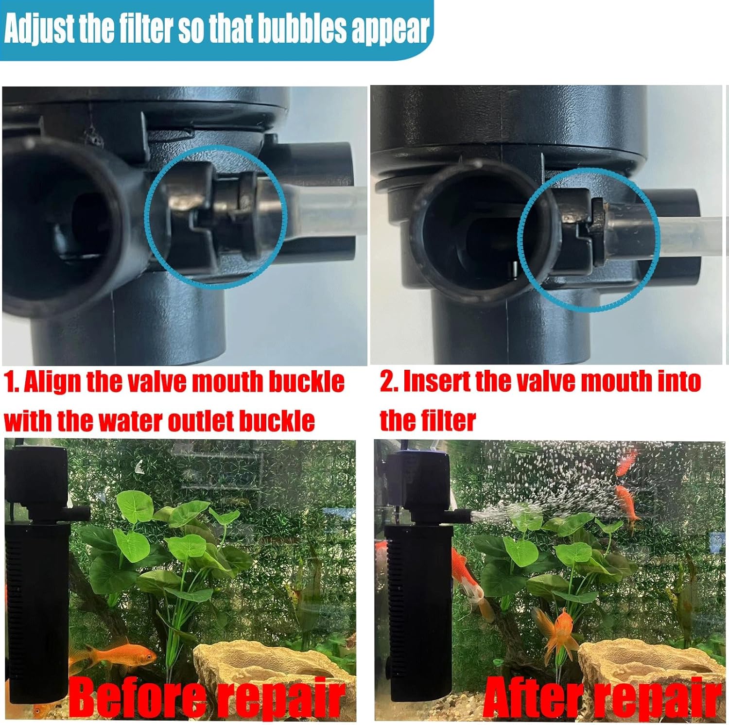 158GPH Small Aquarium Filter, UV Sterilizer for Aquarium for 10-45 Gallon Tank, Internal Pump for Turtle Betta Fish Tank Filter Silent 4-in-1 Green Killing Machine with Fish Tank Filters Deodorization - Happypetzone.online - Image 5