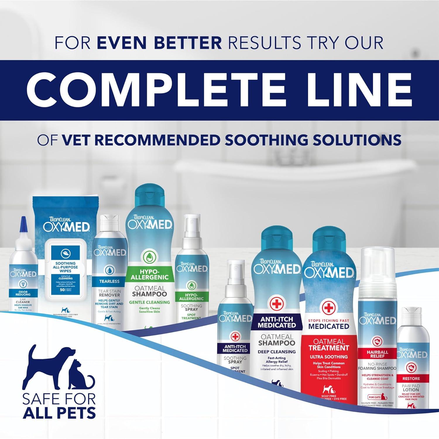 TropiClean OxyMed Hypoallergenic Dog Shampoo for Allergies and Itching, Skin Soothing Shampoo for Pets with Sensitive Skin, Tearless, Cat Safe, 20oz. - Happypetzone.online - Image 8