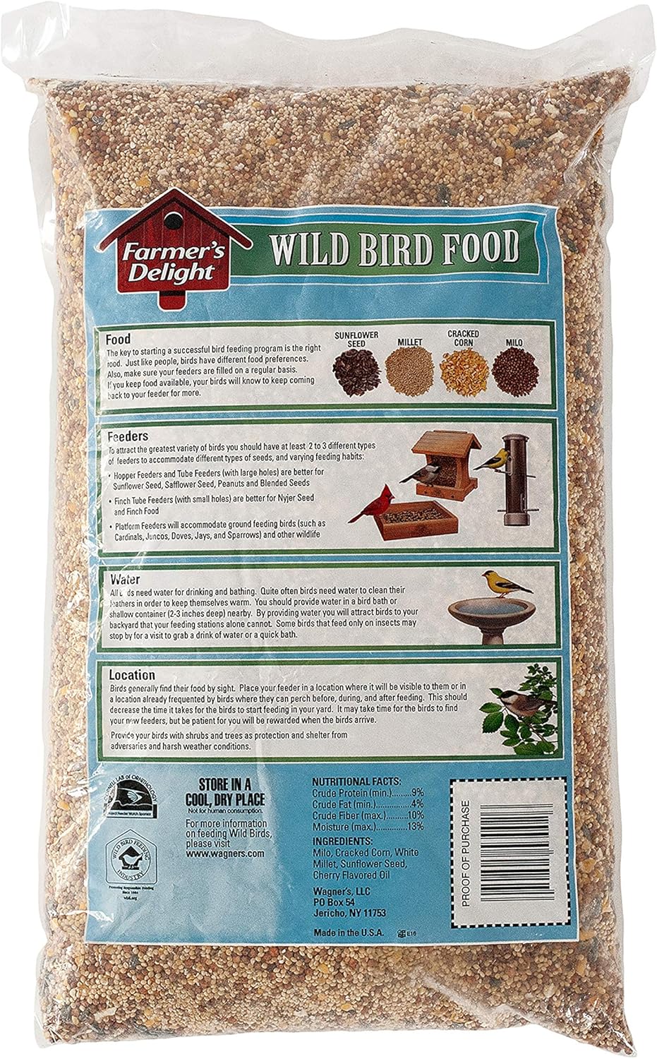 Wagner's 53002 Farmer's Delight Wild Bird Food with Cherry Flavor, 10-Pound Bag - Happypetzone.online - Image 2