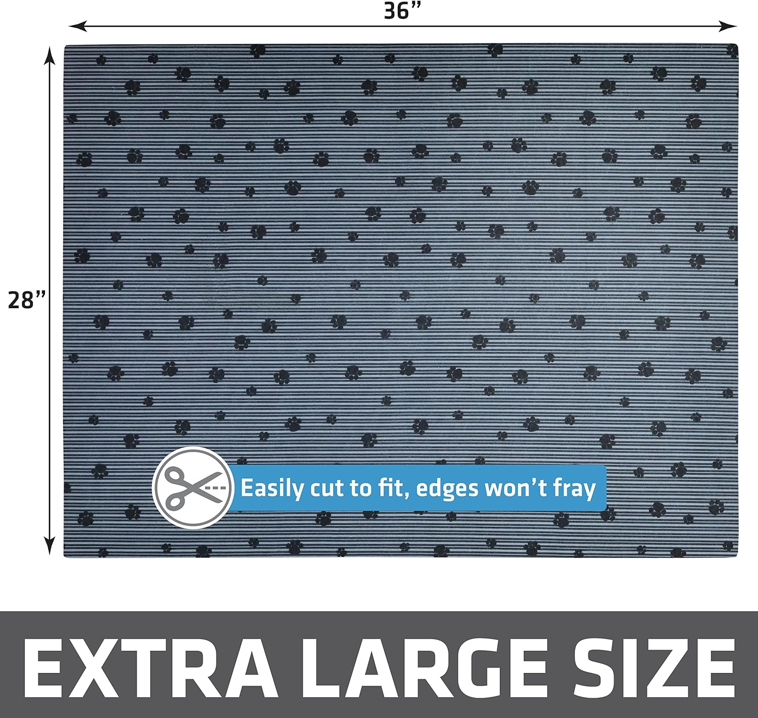 Drymate Cat Litter Box Mat, Litter Trapping Mat, Waterproof, Urine-Proof, Absorbent, Machine Washable, Soft on Paws, Contains Mess, Protects Floors, Kitten Supplies, Dark Grey, 28x36 XL - Happypetzone.online - Image 6