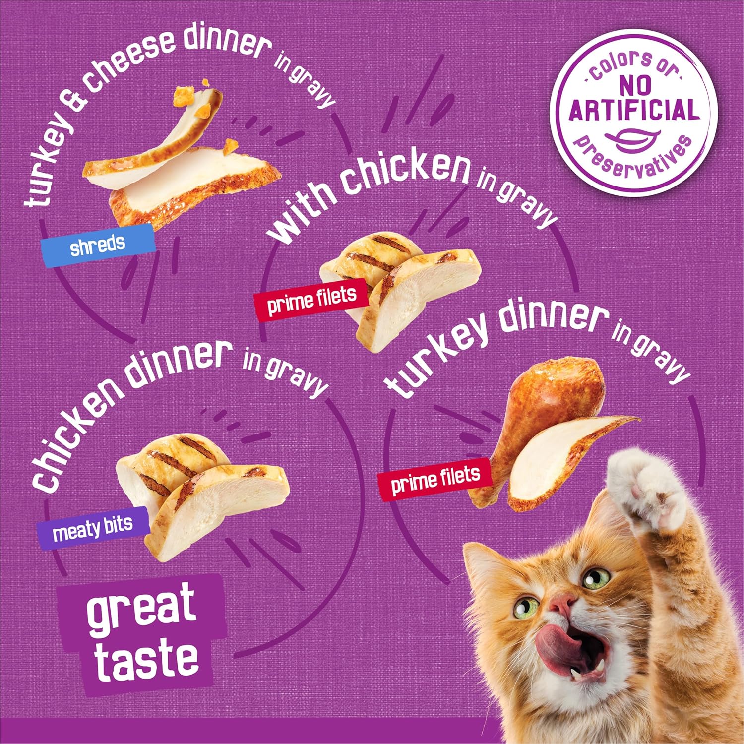 Purina Friskies Gravy Wet Cat Food Variety Pack, Poultry Shreds, Meaty Bits and Prime Filets - (Pack of 32) 5.5 oz. Cans - Happypetzone.online - Image 5