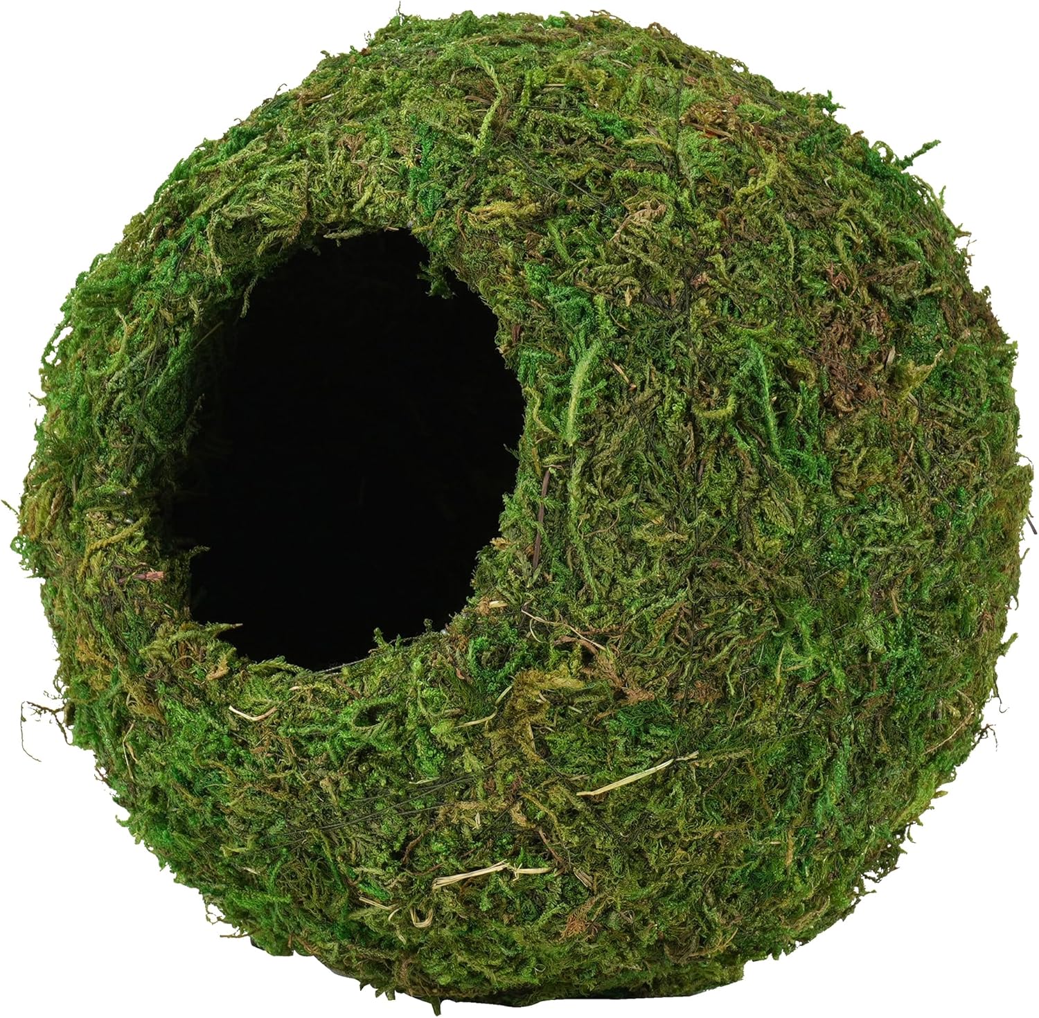 USMOLA Mossy Caves, Artificial Green Moss Caves Hide for Pet Reptile Frogs and Snakes, Terrarium & Vivarium Decor, Crested Gecko Tank Decor (4" - Woodland Green) - Happypetzone.online - Image 2