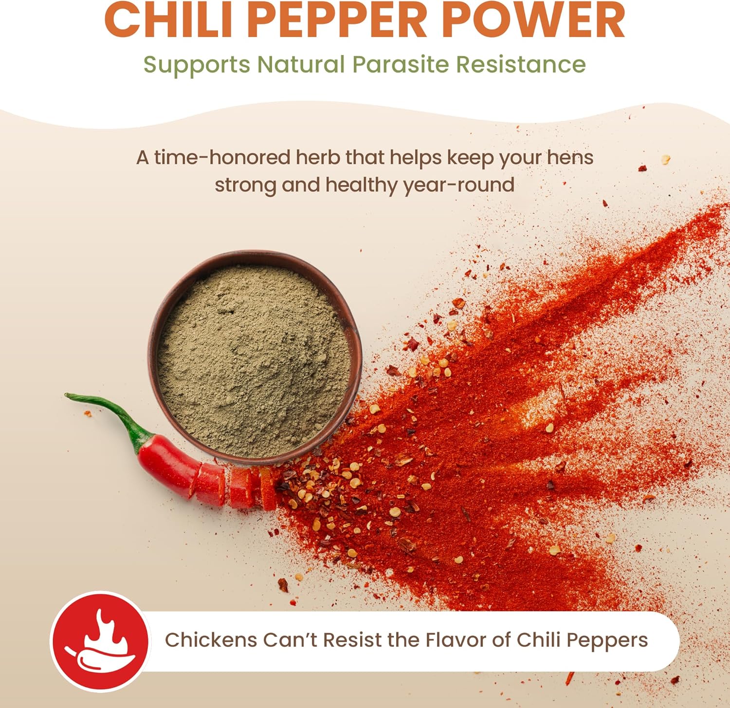 Natural Chicken Dewormer Chili Mix Powder (1 lb) | Herbal Poultry Wormer & Parasite Support for Laying Hens | Egg-Safe Chicken Dewormer for Backyard Flocks | 1 lb Bag - Happypetzone.online - Image 6