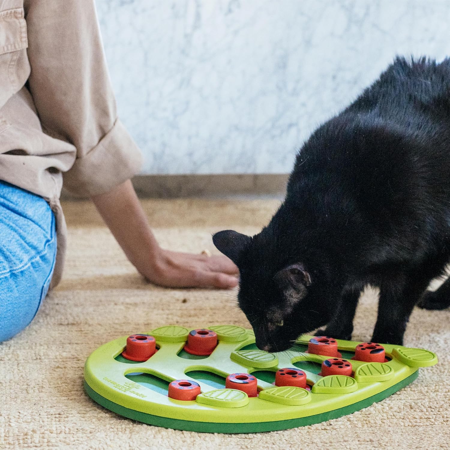 Catstages Nina Ottosson Buggin' Out Puzzle & Play – Interactive Cat Puzzle Feeder for Indoor Cats, 16 Hidden Treat Compartments, Slow Feeder, Durable & Easy-Clean, 13in x 9.5in - Happypetzone.online - Image 8