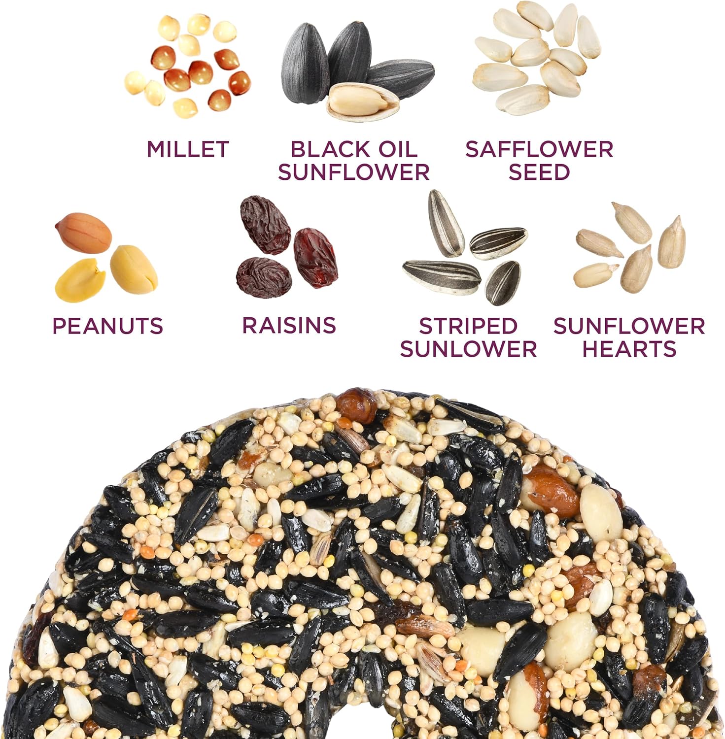 Audubon Park Nut & Fruit Snack Stack Wild Bird Food, Bird Seed Cake for Outside Feeders, 6-Pack - Happypetzone.online - Image 7