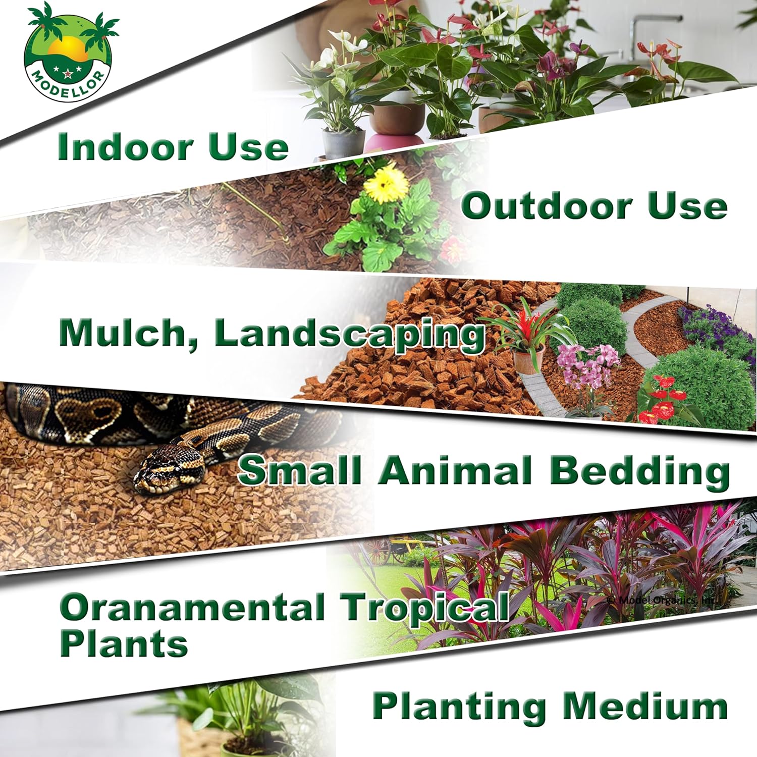 MODELLOR Premium Super Washed, Clean, Coco Chips, 2 Bricks (2.2 lb.) yields 14 Qts. of Loose Chips. Plant Substrate, Organic, Reptile Bedding, Odor Absorbing, Grow Orchids, Mulch Indoor, Outdoor. - Happypetzone.online - Image 5